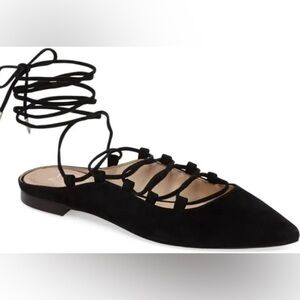 Marc Fisher Black Suede Ballet Flats in 7.5